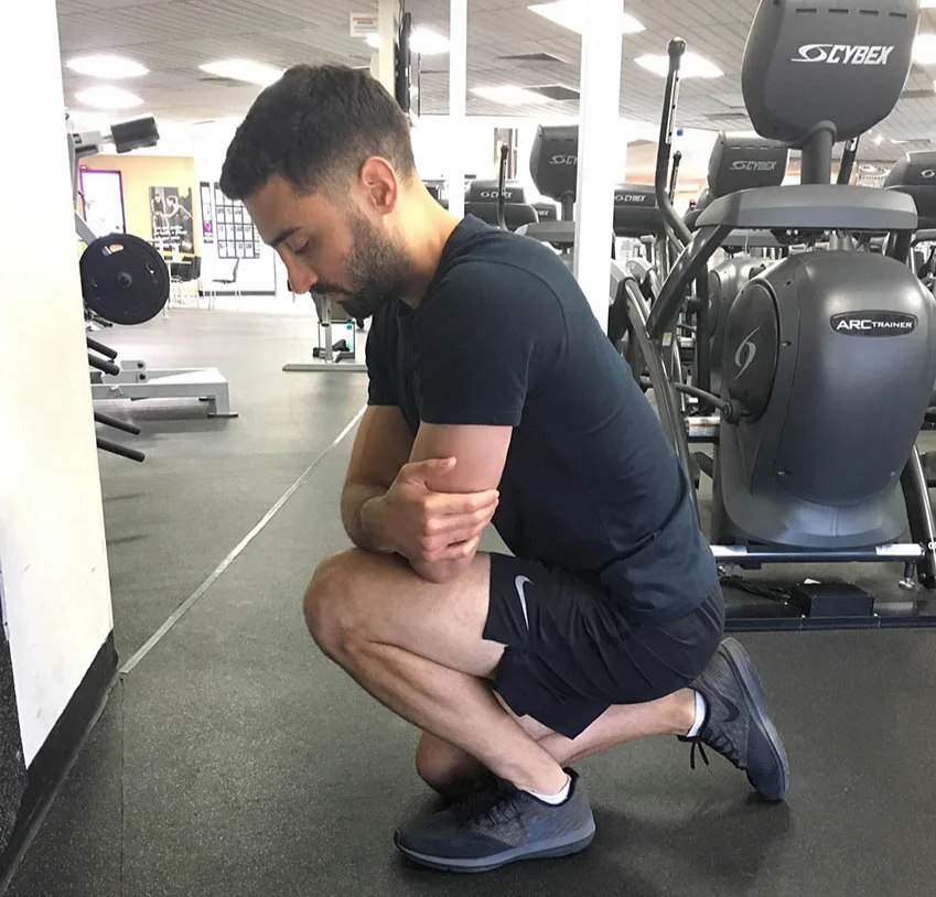 Ankle dorsiflexion stretch